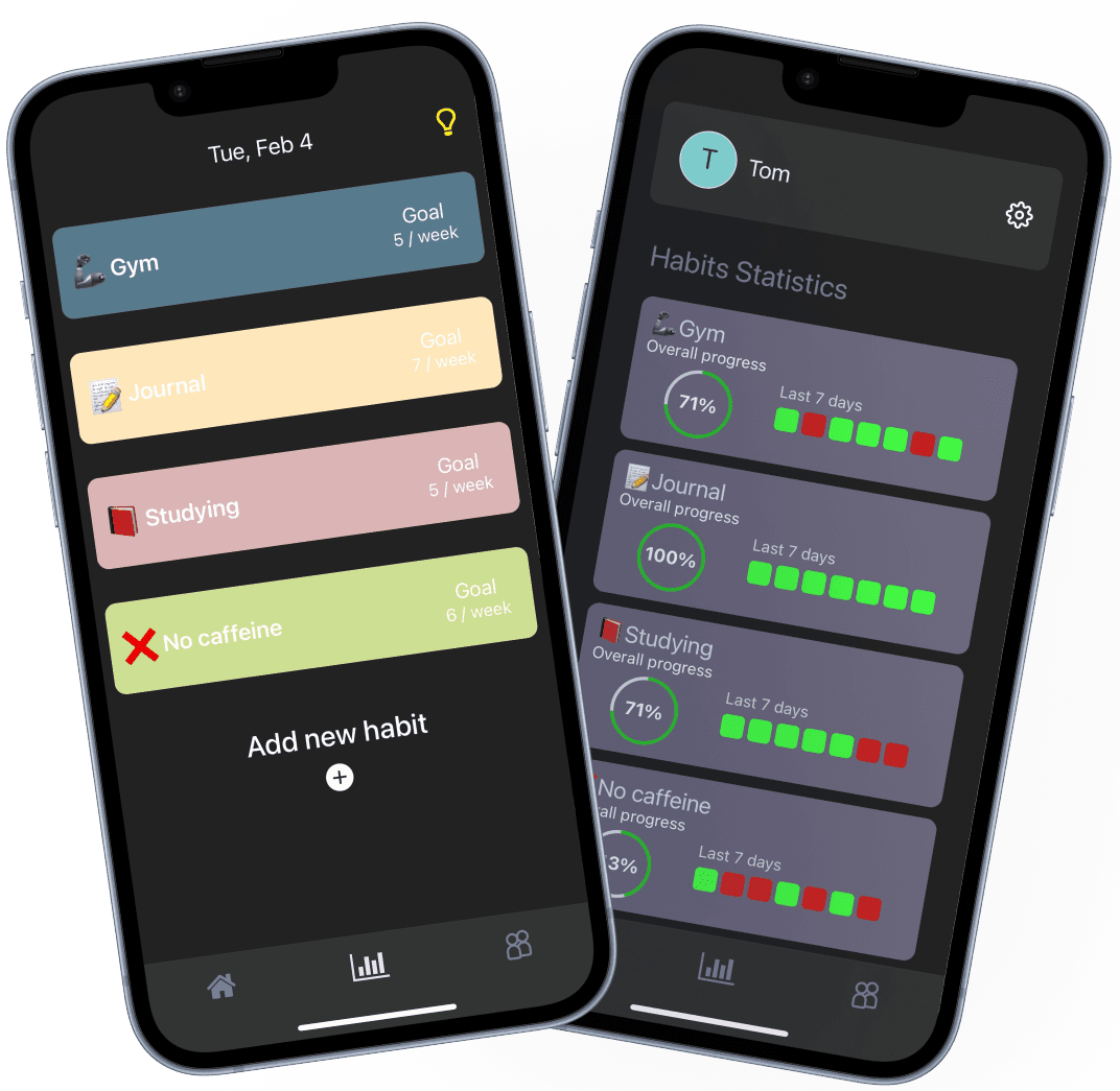 Antibum habit tracker app preview